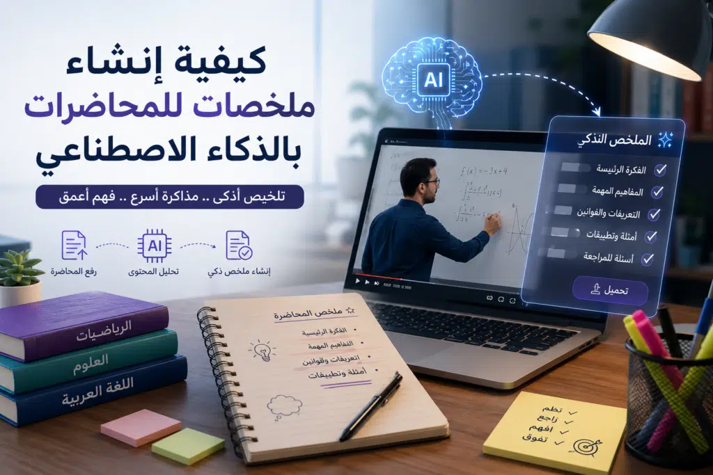 كيفية إنشاء ملخصات للمحاضرات بالذكاء الاصطناعي