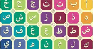 الحروف بالأوان 