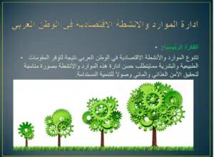 الموارد والانشطه الاقتصاديه فى وطننا العربى